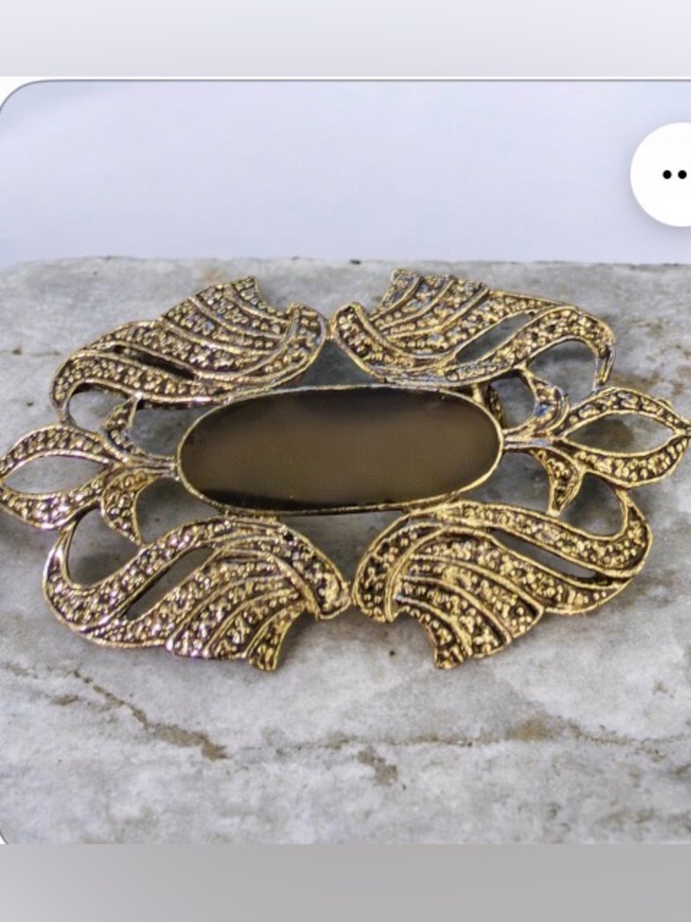 Art Deco Silver Tone Style Pin Brooch